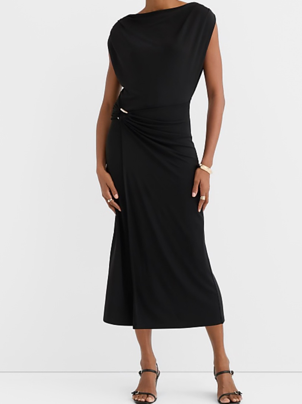 NWT Metallic Ring Wrap Midi Dress SIZE L
